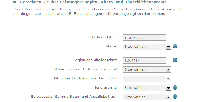 Pensionskasse Rundfunk Rentenrechner